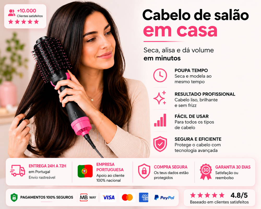 Diga Adeus ao Secador Comum: Cabelo de Salão em Casa em Menos de 10 Minutos